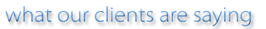 what our clients are saying